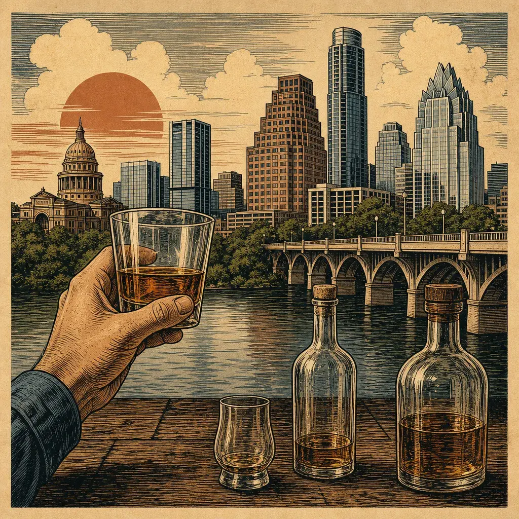 Editorial illustration: LAST CALL FOR LOCAL SIPS — C.L. BUTAUD TO CLOSE ST. ELMO TASTING ROOM JULY 26 AT 415 E. ST. ELMMO RD.
