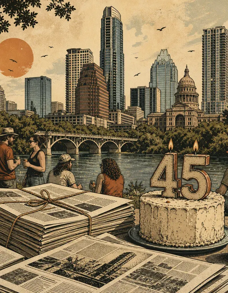 AUSTIN CHRONICLE MARKS 45 YEARS IN PRINT WITH A LOW-KEY CELEBRATION