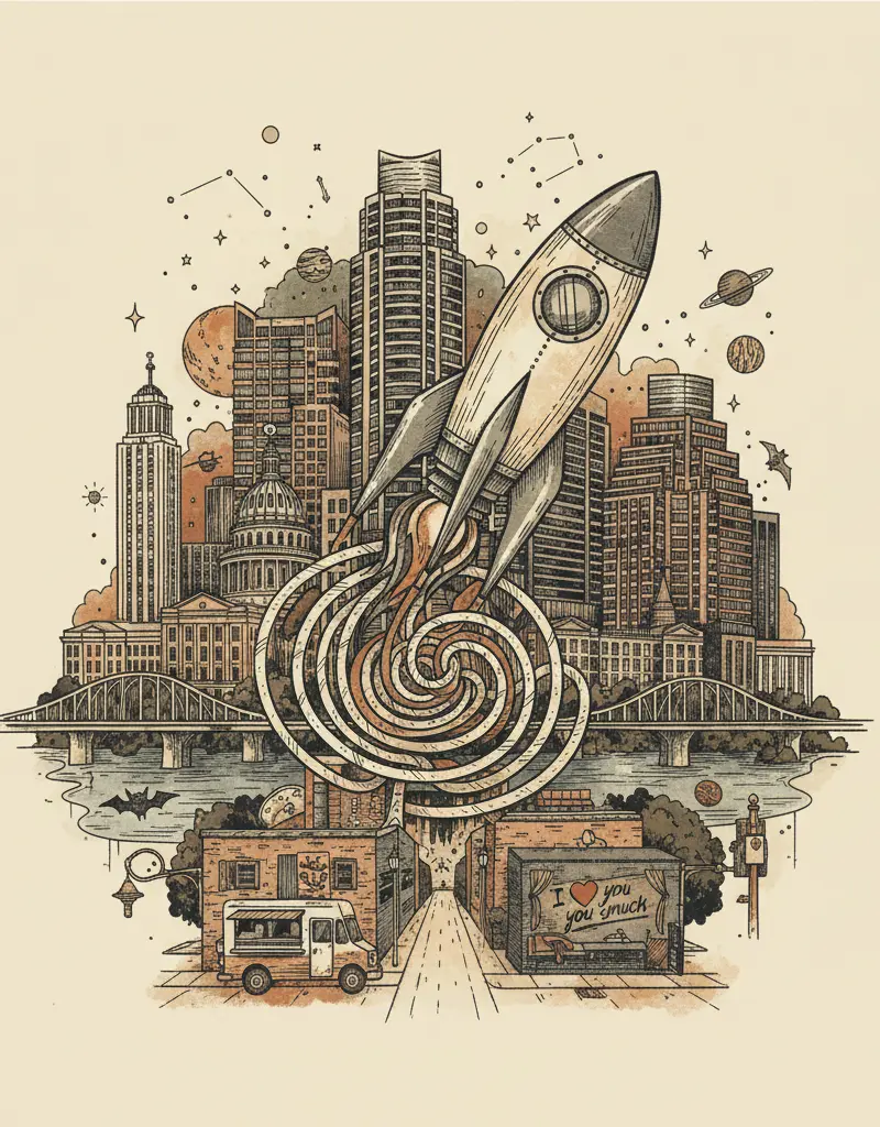 Editorial illustration: NASA POSTPONES ESCAPE FROM PLANET EARTH. AGAIN.