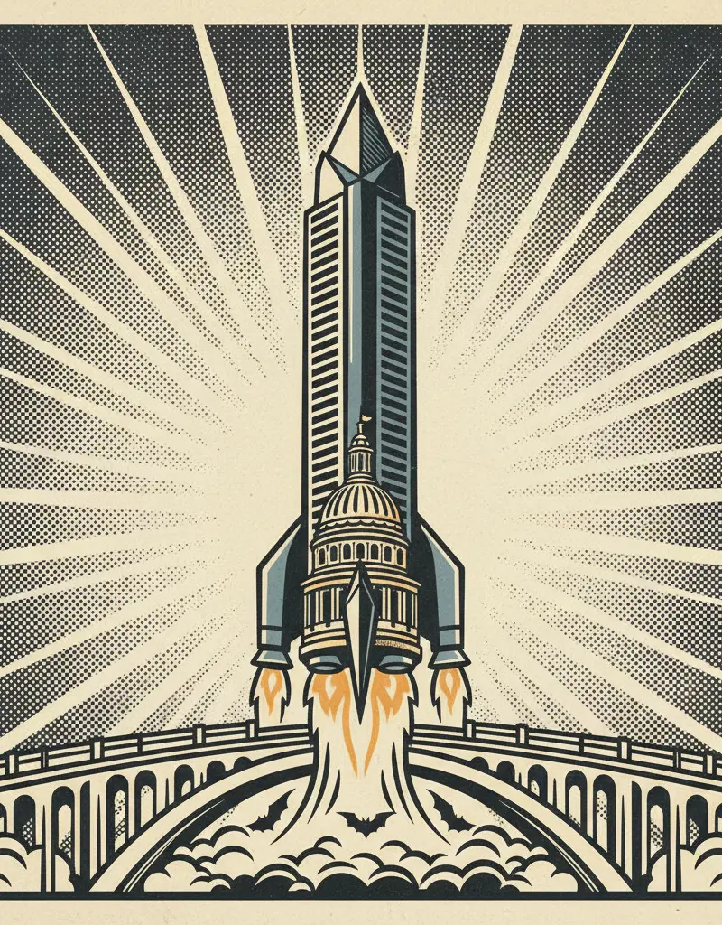 Editorial illustration: AUSTIN: OFFICIALLY A CERTIFIED 'NEXT BIG THING' (AGAIN)