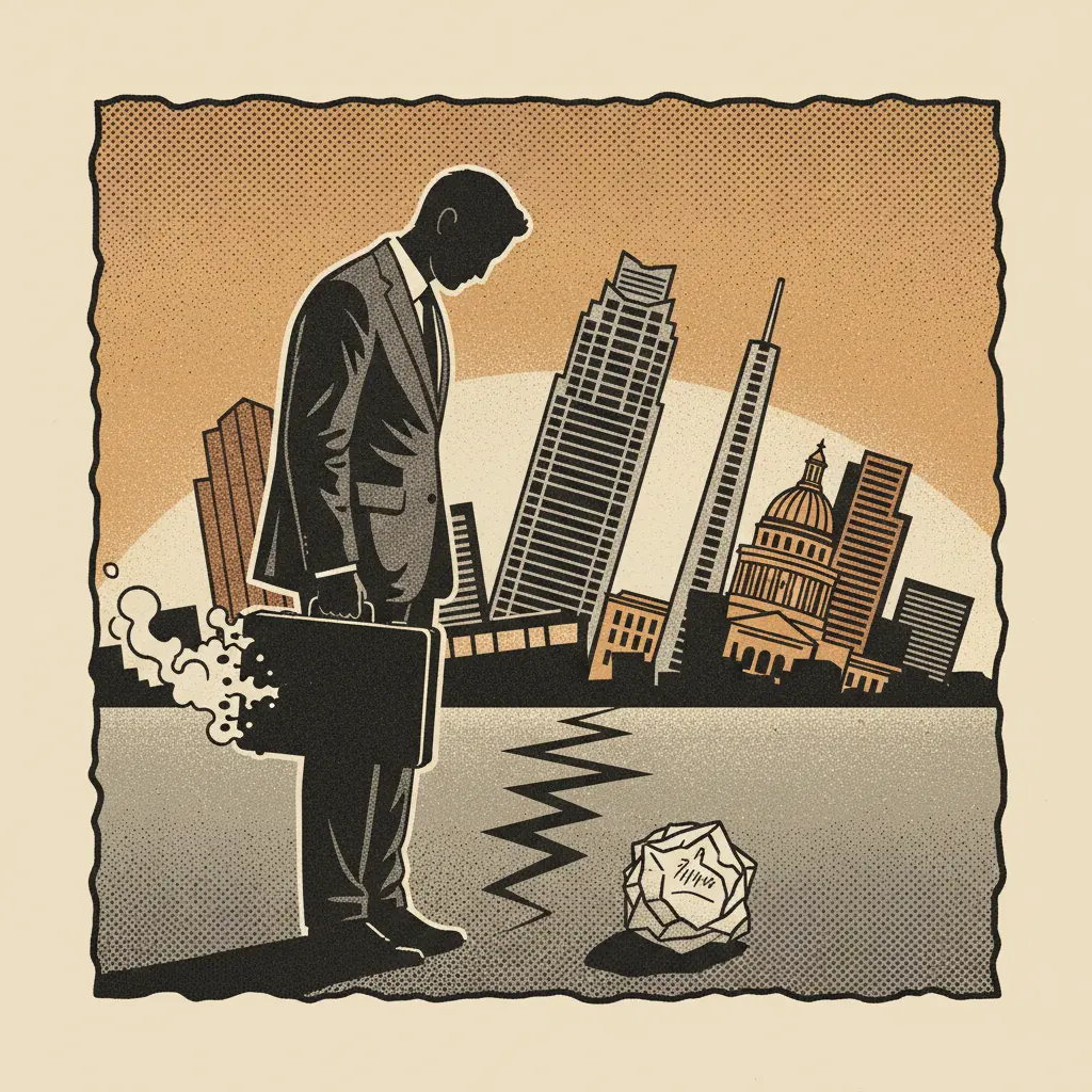 Editorial illustration: SOMEBODY'S GETTING FIRED TONIGHT
