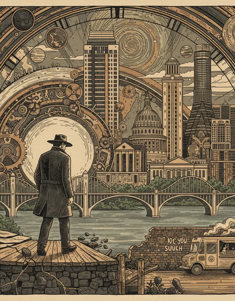 Editorial illustration: ROBERT DUVALL EXITS STAGE LEFT: THE UNIVERSE CONTINUES ITS INDIFFERENT MARCH