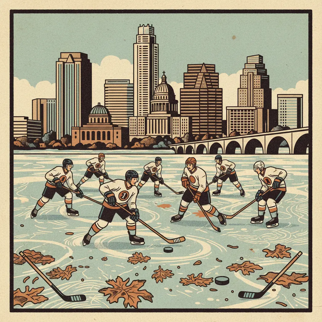 Editorial illustration: FROZEN POND SCUM: OLYMPIC HOCKEY RETURNS WITH NHL PLAYERS