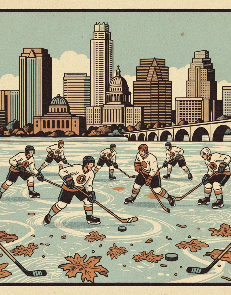 Editorial illustration: FROZEN POND SCUM: OLYMPIC HOCKEY RETURNS WITH NHL PLAYERS