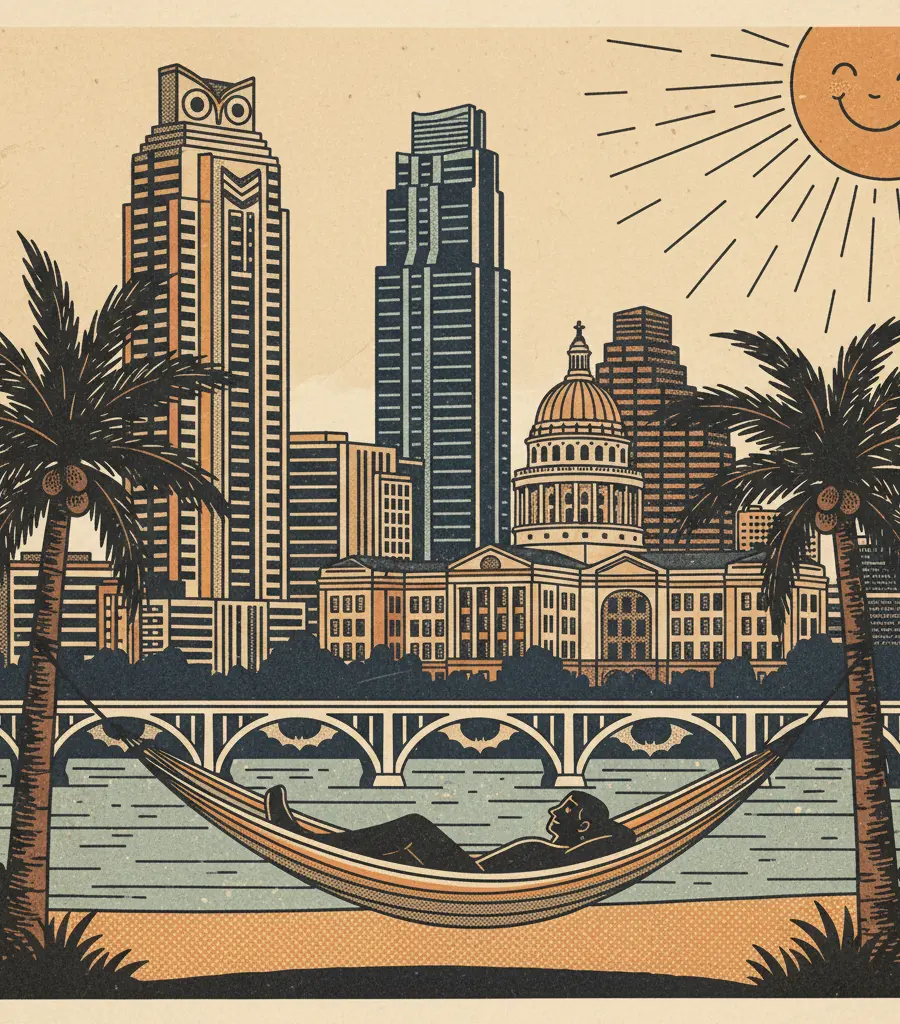 Editorial illustration: FINALLY, A DAY THAT DOESN'T REQUIRE THERAPY