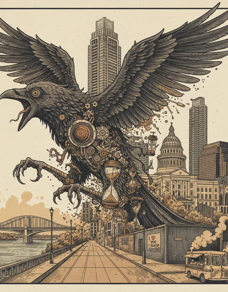 Editorial illustration: ERIC DANE'S DEATH SERVES AS ANOTHER REMINDER THAT TIME IS A RAVENOUS BEAST