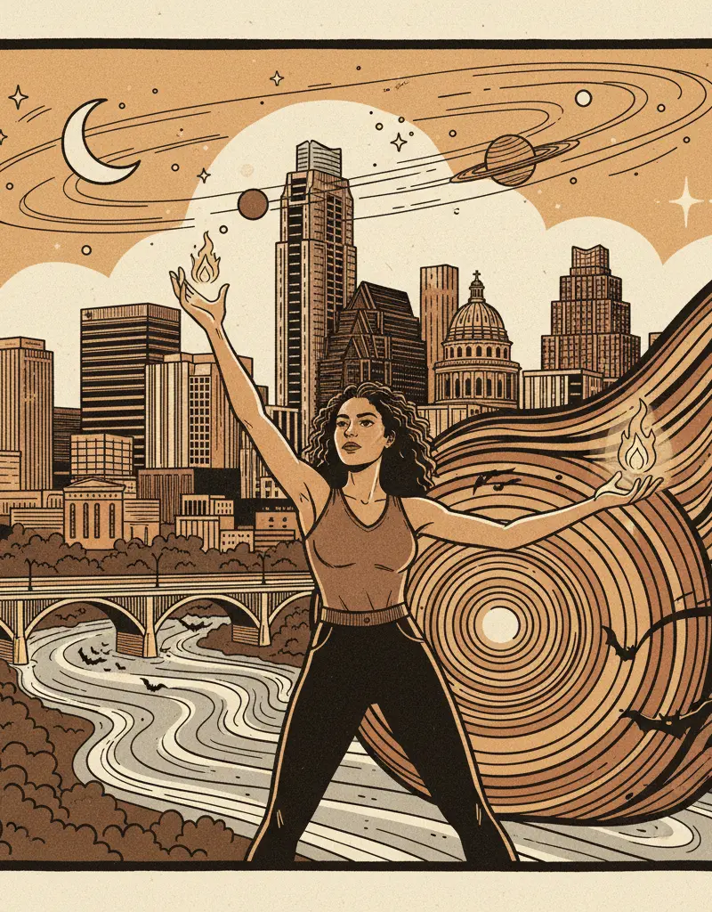 Editorial illustration: THE UNIVERSE IS INDIFFERENT, BUT AMBER GLENN IS NOT
