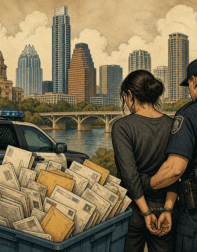 AUSTIN POLICE SEIZE THOUSANDS OF STOLEN MAIL PIECES, ARREST WOMAN