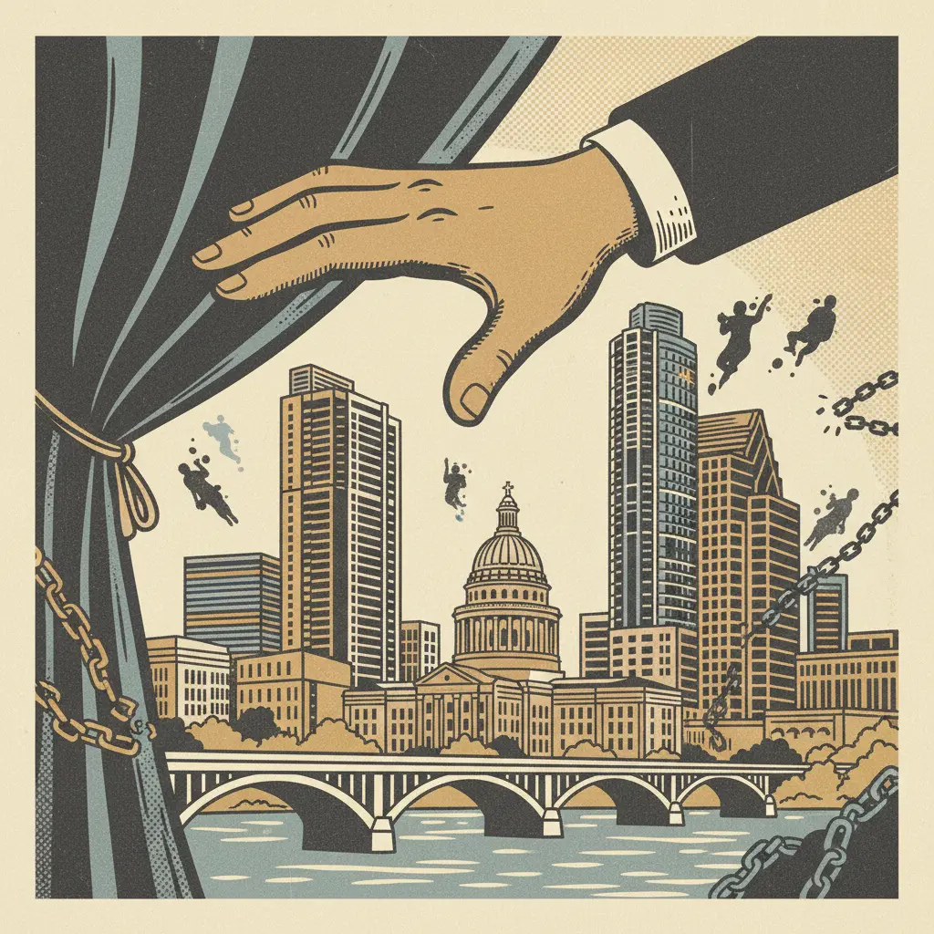 Editorial illustration: THE DOPPELGANGER CONSPIRACY HAS BEEN DEBUNKED
