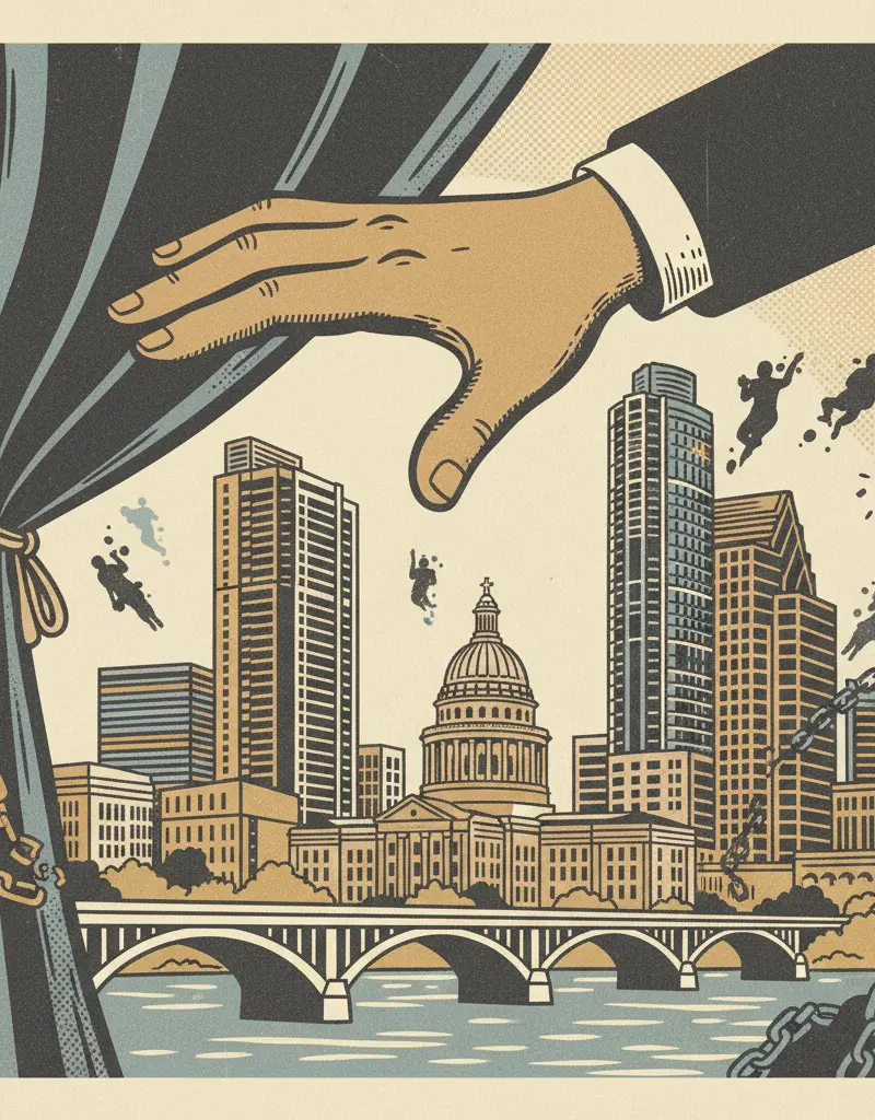 Editorial illustration: THE DOPPELGANGER CONSPIRACY HAS BEEN DEBUNKED