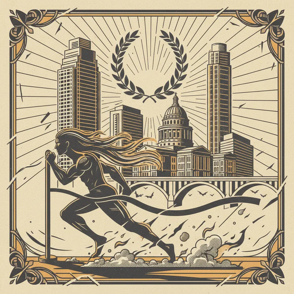 Editorial illustration: PAIN IS TEMPORARY, GLORY IS FOREVER (OR AT LEAST UNTIL THE NEXT OLYMPICS)