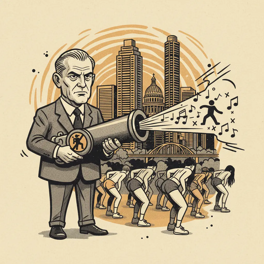 Editorial illustration: CONGRESSMAN DECLARES WAR ON TWERKING