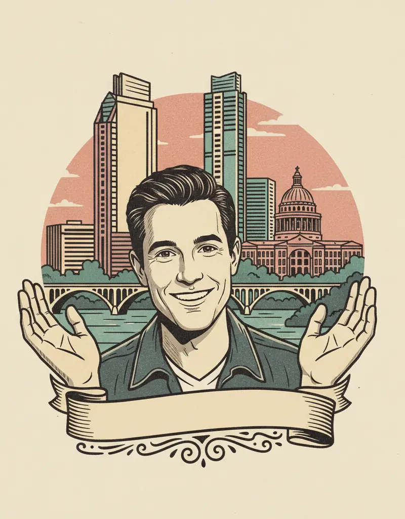 Editorial illustration: JAMES VAN DER BEEK IS NOT DEAD, EVERYONE CALM DOWN