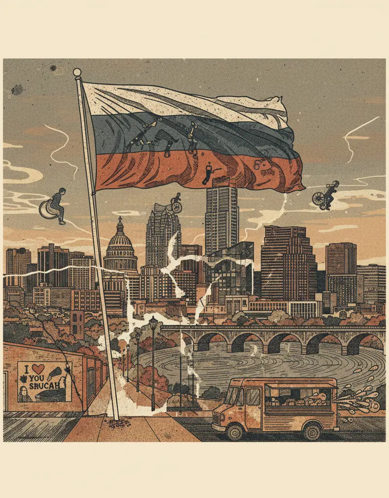 Editorial illustration: THE ILLUSION OF FAIRNESS PERSISTS: RUSSIAN PARALYMPIANS TO COMPETE UNDER THEIR OWN FLAG