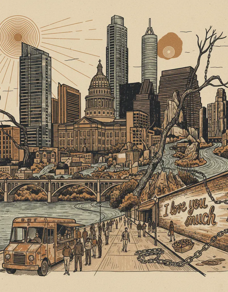 Editorial illustration: THE GREAT OUTDOORS ARE NOW SLIGHTLY LESS GREATLY REGULATED