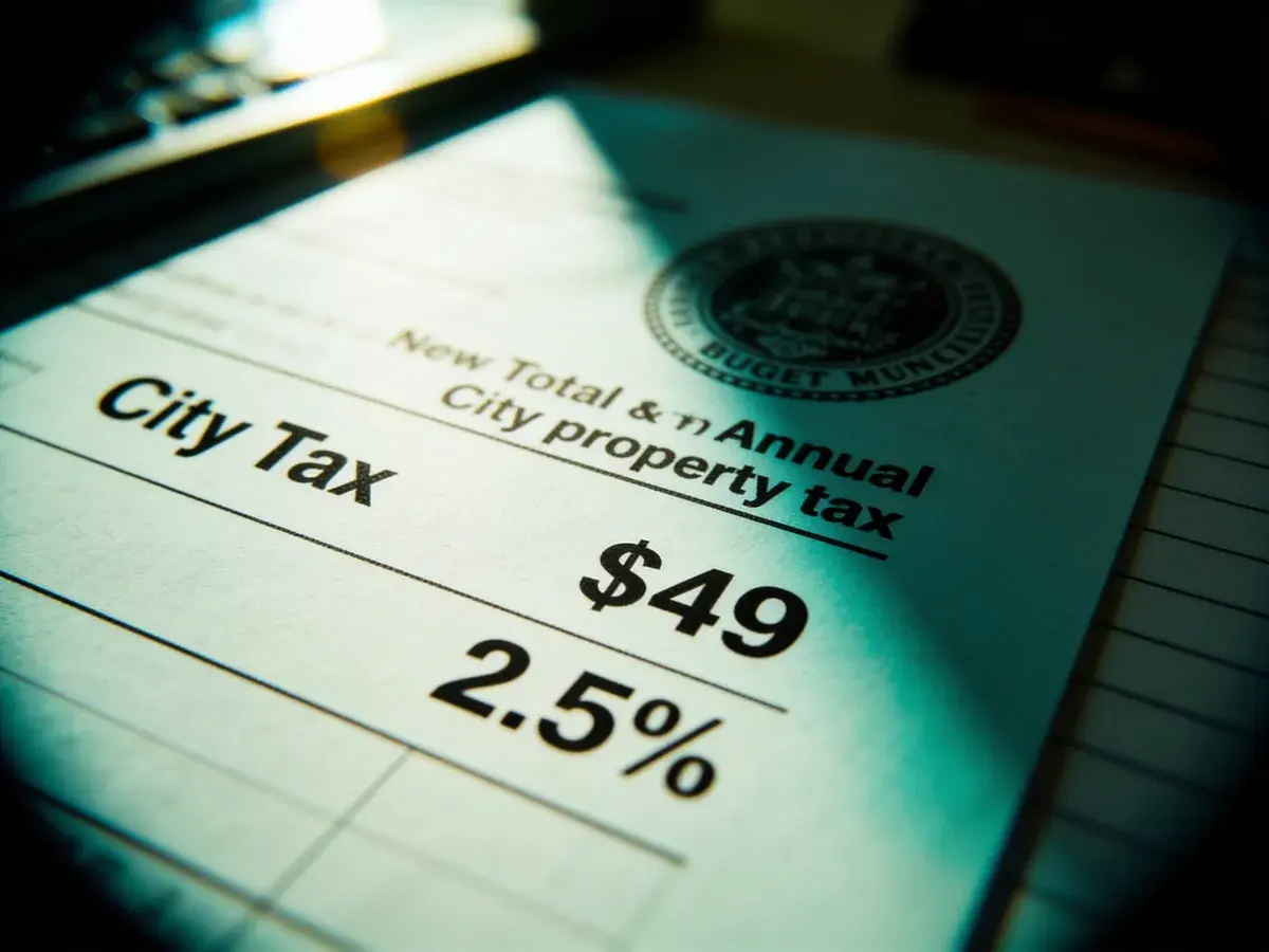 Editorial illustration: CEDAR PARK ADVANCES $216M BUDGET, RAISES AVERAGE HOMEOWNER TAX $49