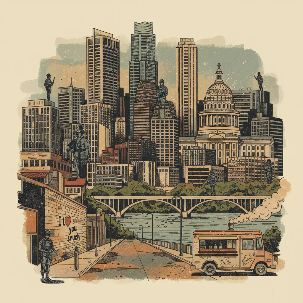 Editorial illustration: FORT HOOD PRODUCES 10 MORE REASONS TO QUESTION YOUR LIFE CHOICES