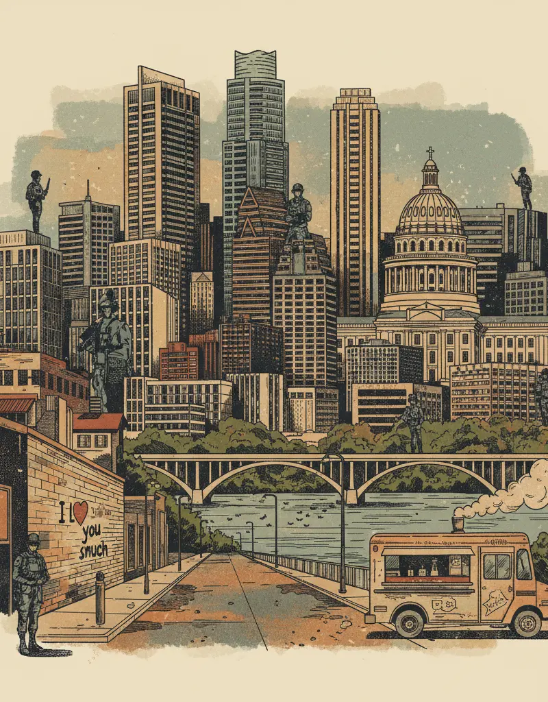 Editorial illustration: FORT HOOD PRODUCES 10 MORE REASONS TO QUESTION YOUR LIFE CHOICES