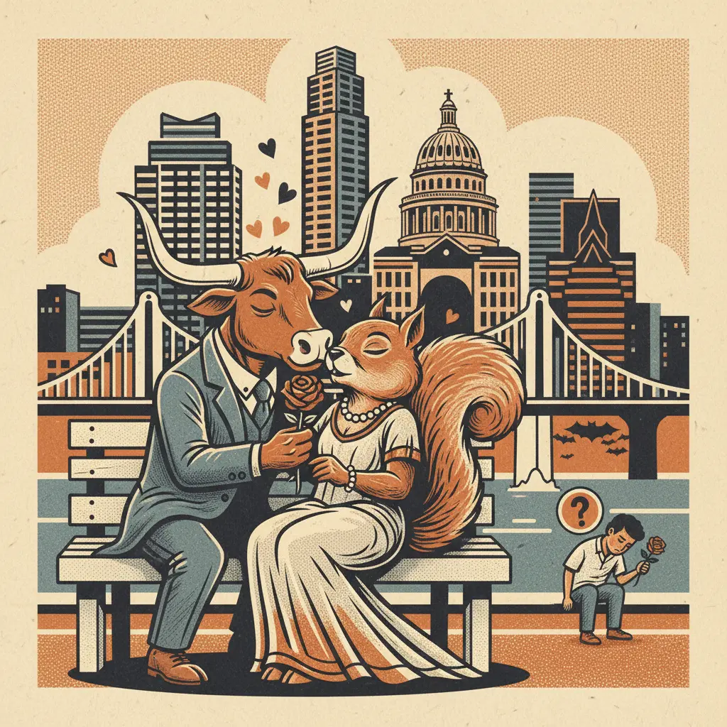 Editorial illustration: EVEN MASCOTS ARE MORE ROMANTIC THAN YOU