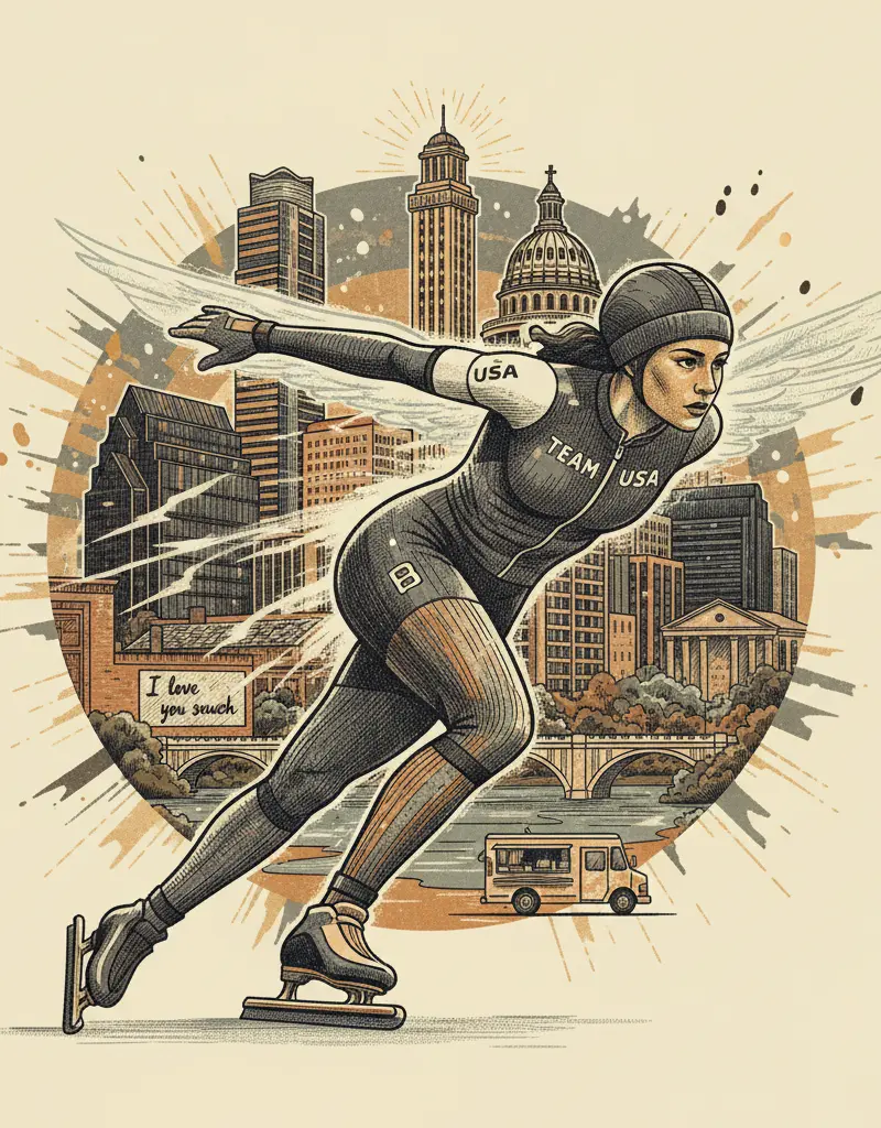 Editorial illustration: TEAM USA SKATING: IS IT TOO LATE TO BECOME A BLADE ANGEL?