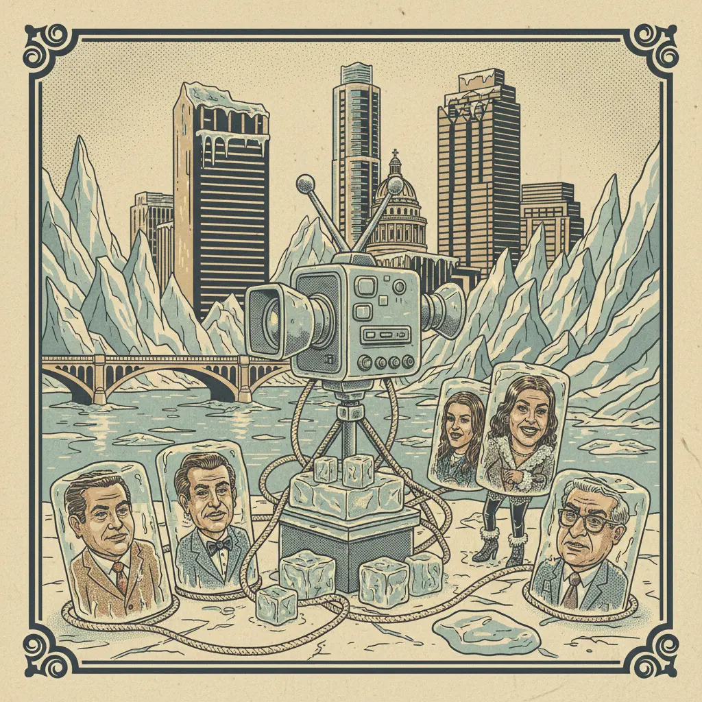 Editorial illustration: ICE COLD: REALITY SHOW EDITION
