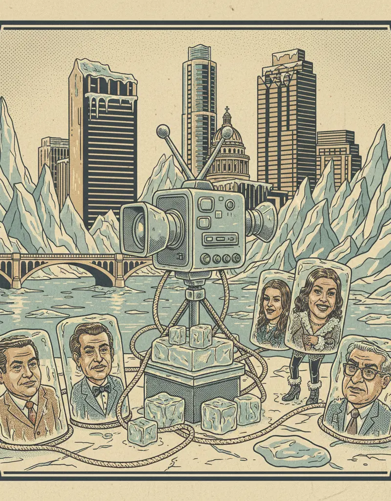 Editorial illustration: ICE COLD: REALITY SHOW EDITION