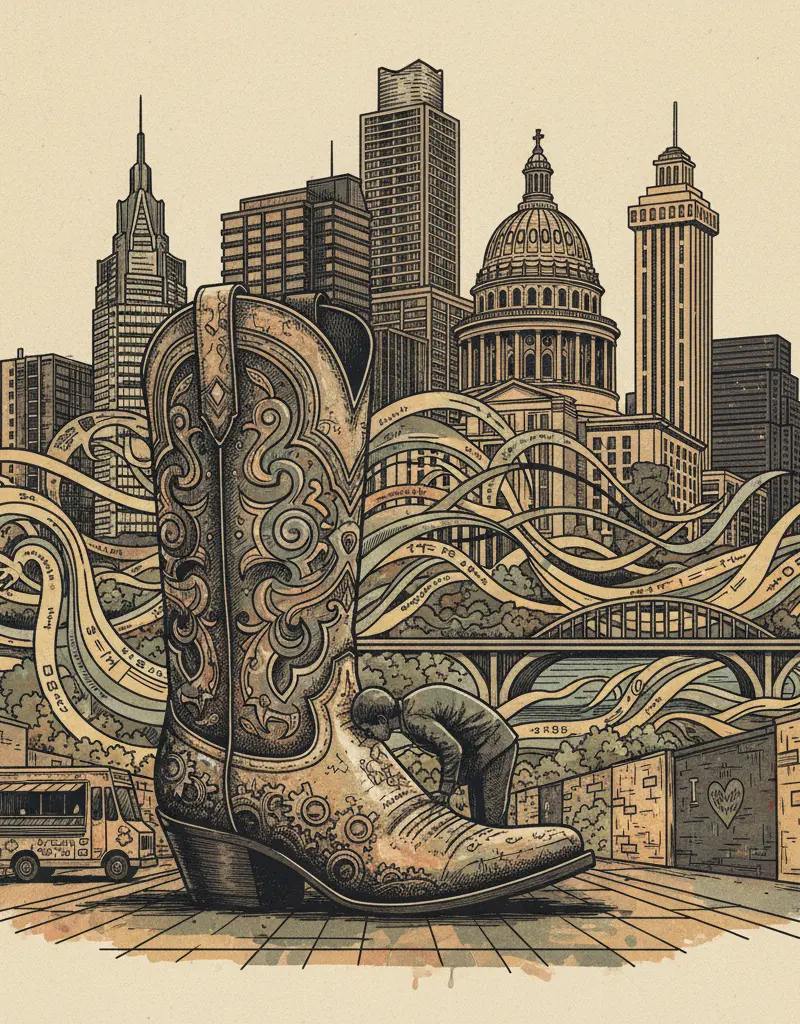 Editorial illustration: DON'T FORGET TO KISS THE BOOT: A NEW TAX DEDUCTION HAS ENTERED THE CHAT