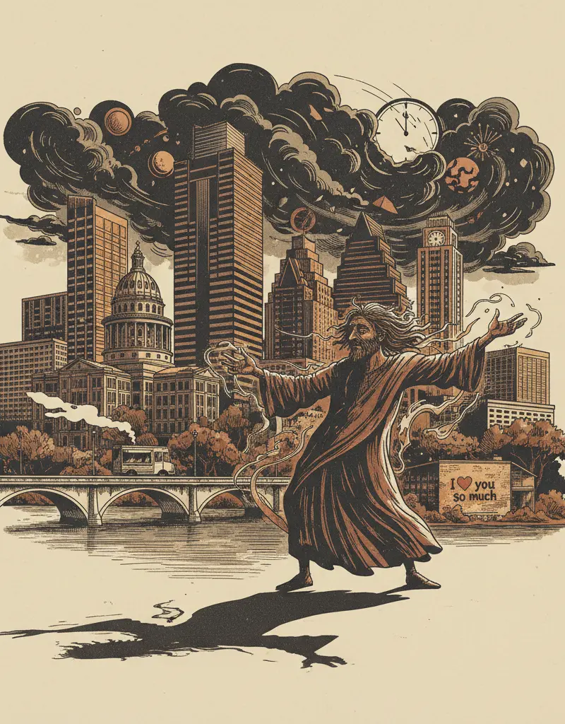 Editorial illustration: NICK BANNIN PREDICTS THE END OF THE WORLD (OR JUST A REALLY BAD TUESDAY)