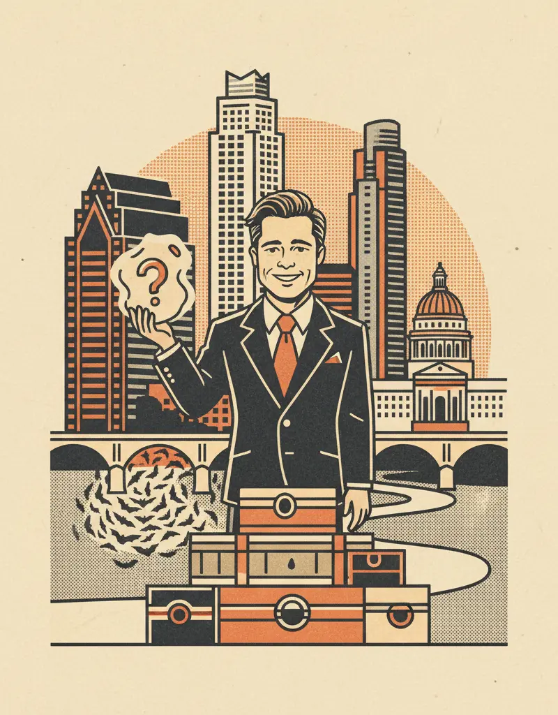 Editorial illustration: BRAD PITT IS SELLING SOMETHING ELSE NOW