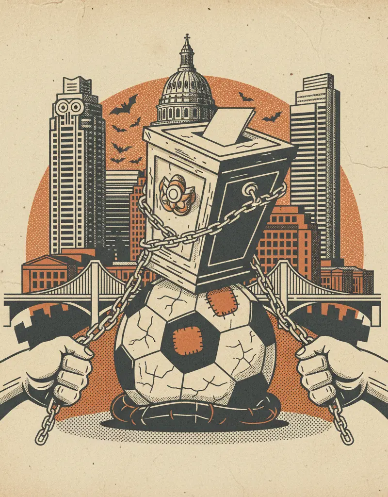Editorial illustration: YOUR ILLUSION OF CHOICE IS ON THE BALLOT