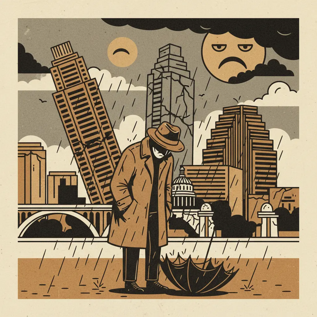 Editorial illustration: THE ONLY CONSTANT IS DISAPPOINTMENT
