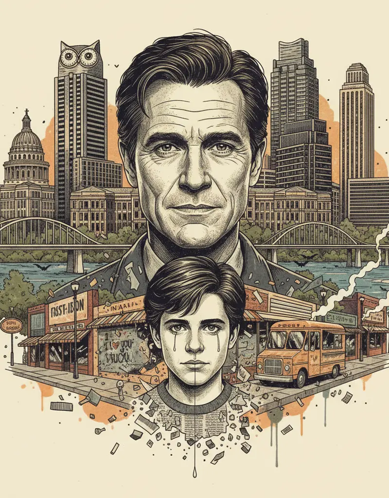 Editorial illustration: JAMES VAN DER BEEK DIED SO YOU COULD FEEL OLD