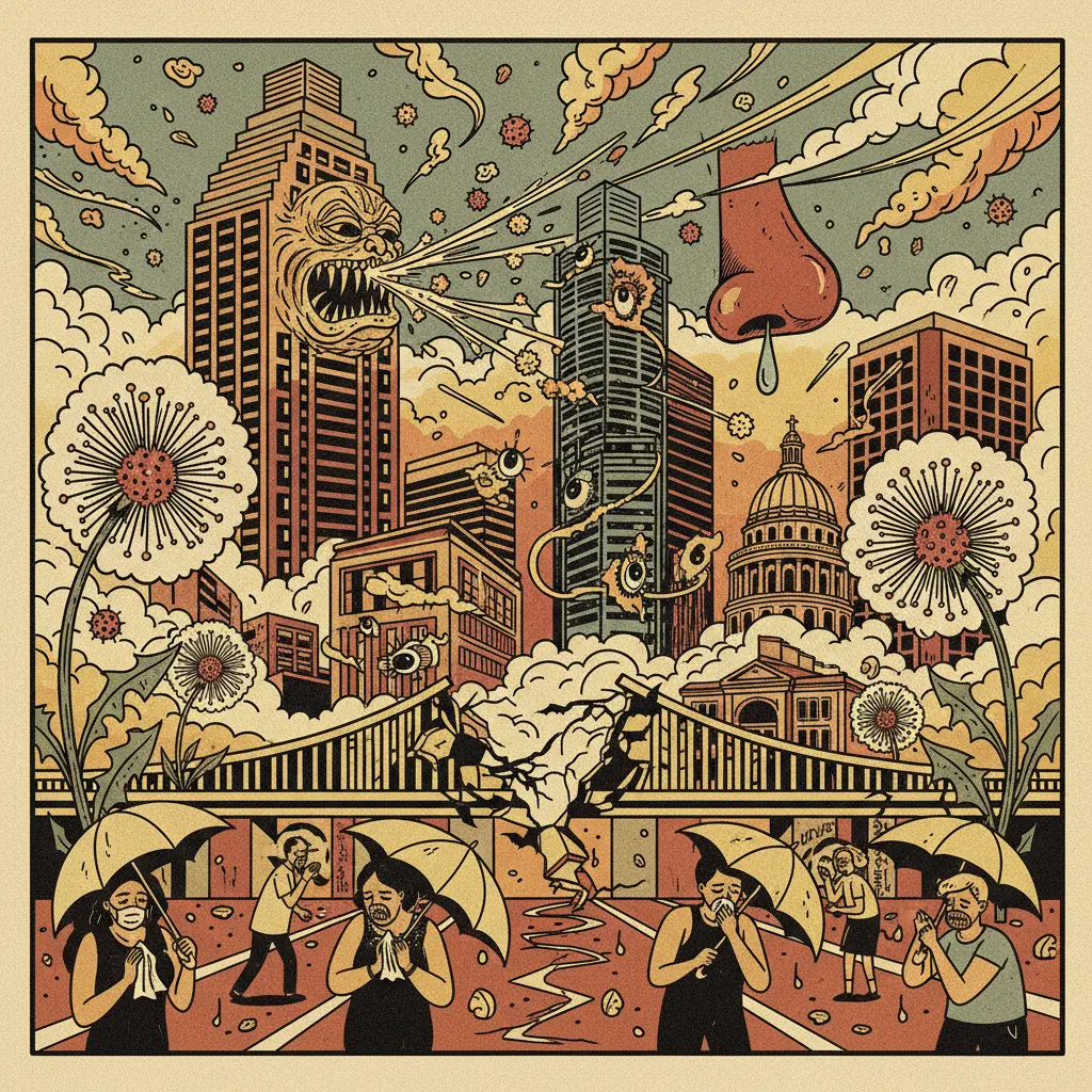 Editorial illustration: THE APOCALYPSE IS NOW ALLERGIC