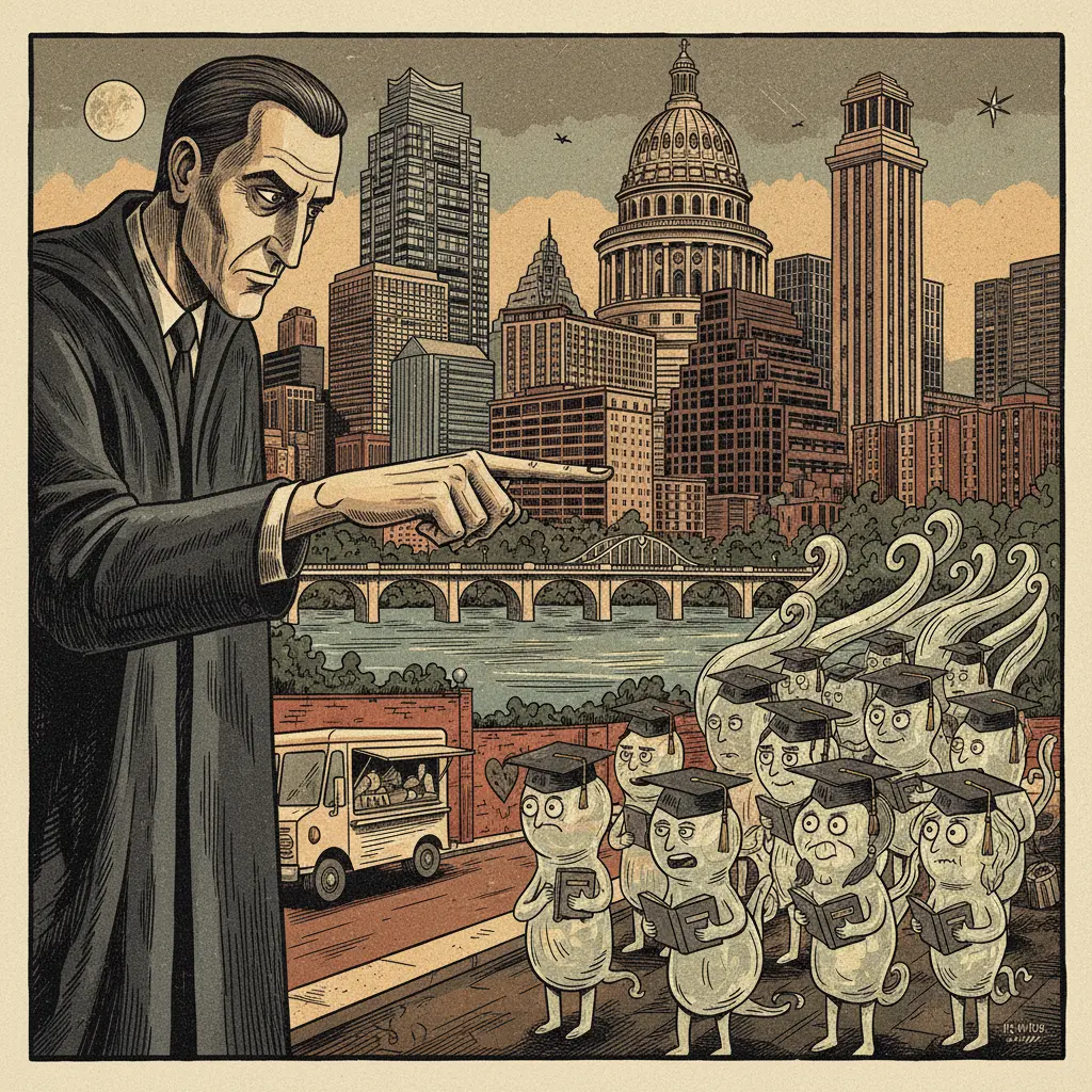 Editorial illustration: TEXAS ATTORNEY GENERAL TO INVESTIGATE SCHOOL DISTRICTS FOR HAVING FEELINGS