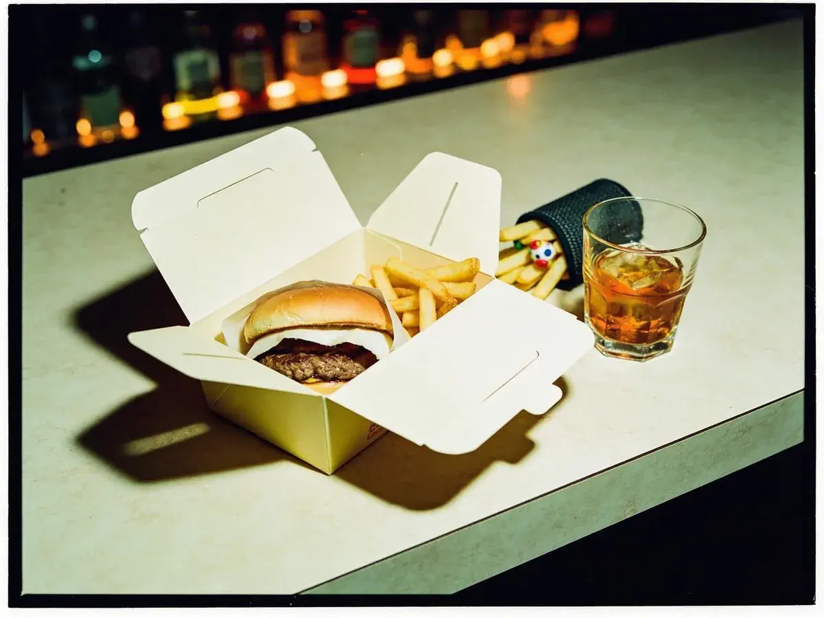 Editorial illustration: ADULT HAPPY MEALS TRENDING IN AUSTIN: THREE WEDNESDAY DEALS