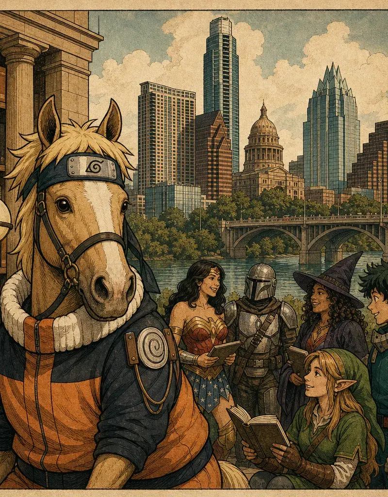 Editorial illustration: THE LIBRARY GOT A COSPLAY HORSE: CABAMCON 2026 HITS CENTRAL LIBRARY ON SEPT. 12 (FREE)
