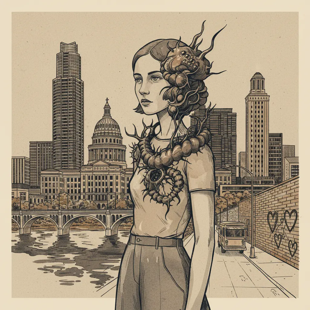 Editorial illustration: COLON CANCER IS THE NEW MUST-HAVE ACCESSORY FOR GEN Z