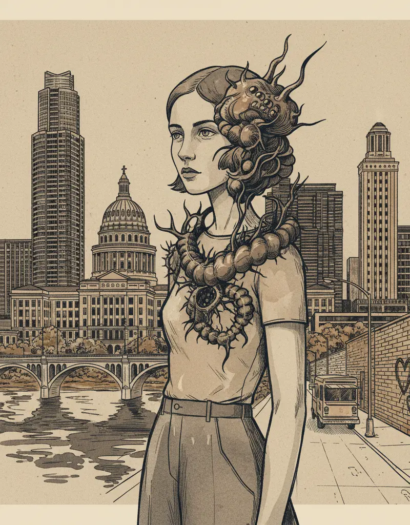 Editorial illustration: COLON CANCER IS THE NEW MUST-HAVE ACCESSORY FOR GEN Z
