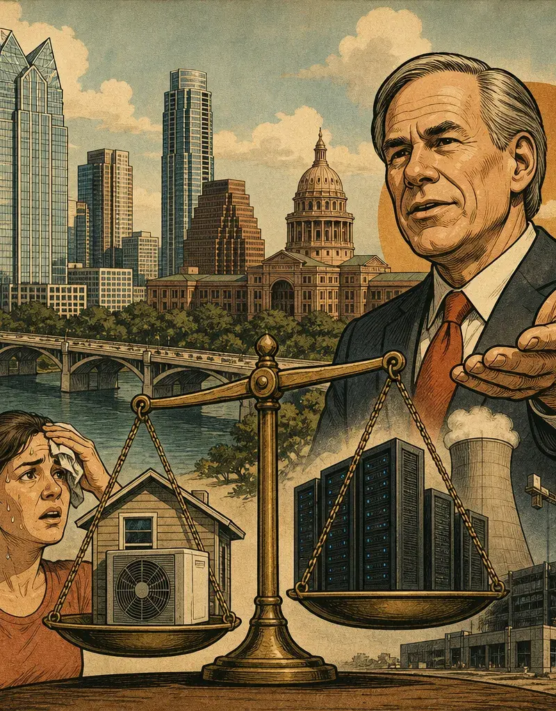 THE FREE MARKET WILL DECIDE IF YOUR AC DIES — ABBOTT PUSHES TO OPEN MUNICIPAL UTILITIES TO COMPETITION, DAYS AFTER DATA-CENTER MORATORIUM