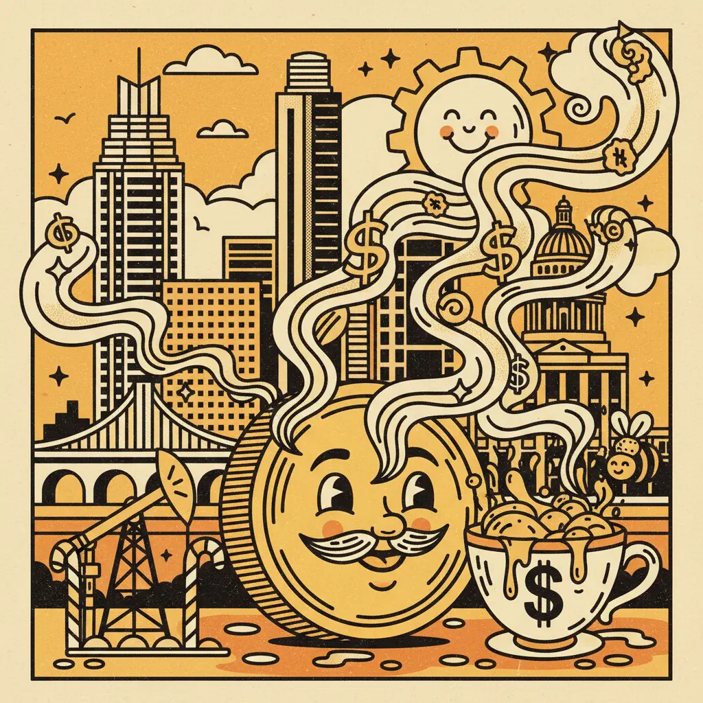 Editorial illustration: THE SWEET SMELL OF CAPITALISM