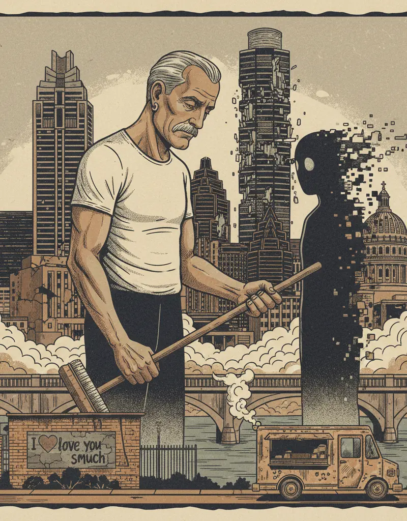 Editorial illustration: MR. CLEAN RESIGNS: END OF AN ERA OR JUST ANOTHER BRANDED APOCALYPSE?
