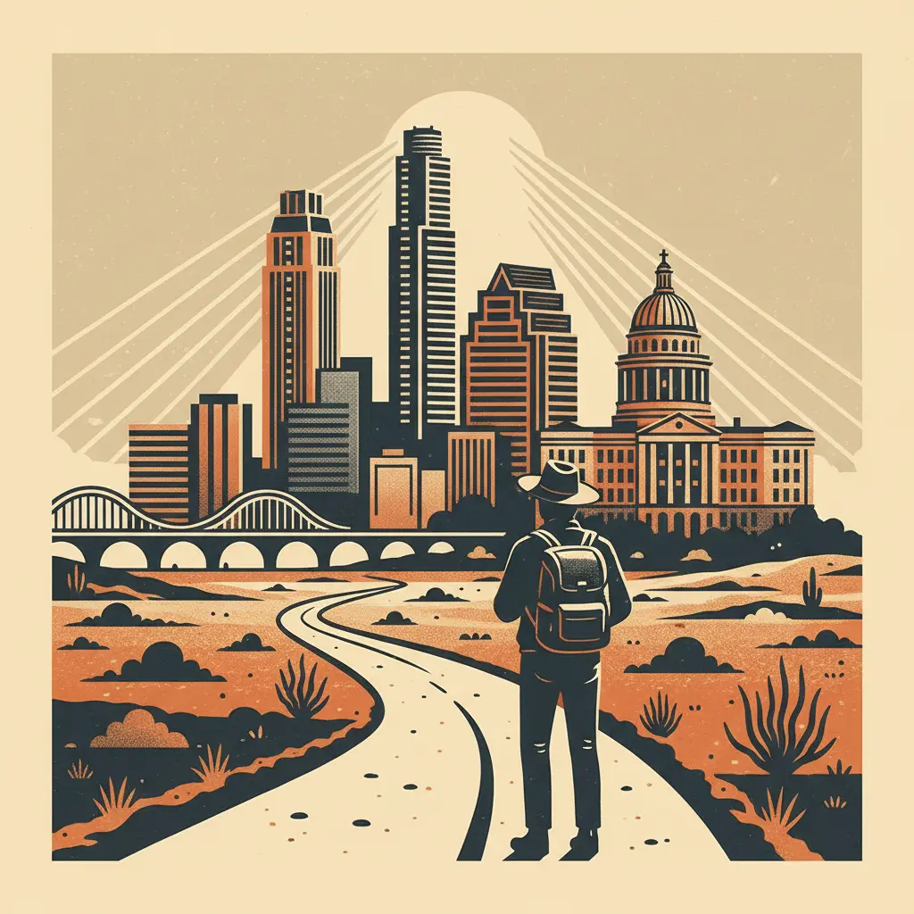 Editorial illustration: THE LONELIEST PLACES IN TEXAS (AND WHY YOU SHOULD GO)
