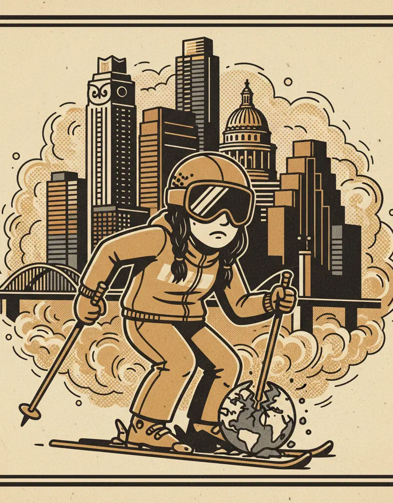 Editorial illustration: EILEEN GU FAILED TO ACHIEVE ULTIMATE GLOBAL DOMINATION (THIS TIME)