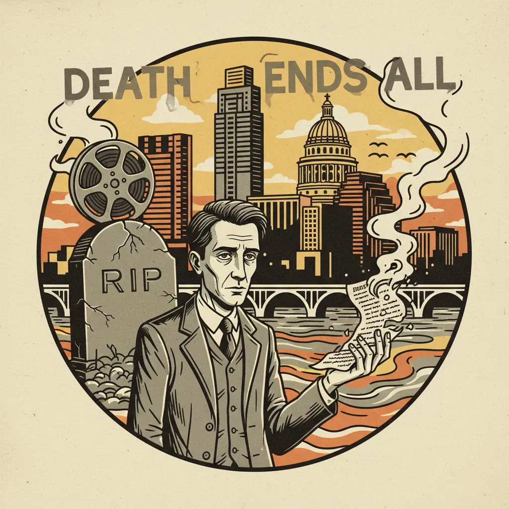 Editorial illustration: JAMES VAN DER BEEK: DEATH ENDS ALL DAWSON'S CREEK REBOOT TALK