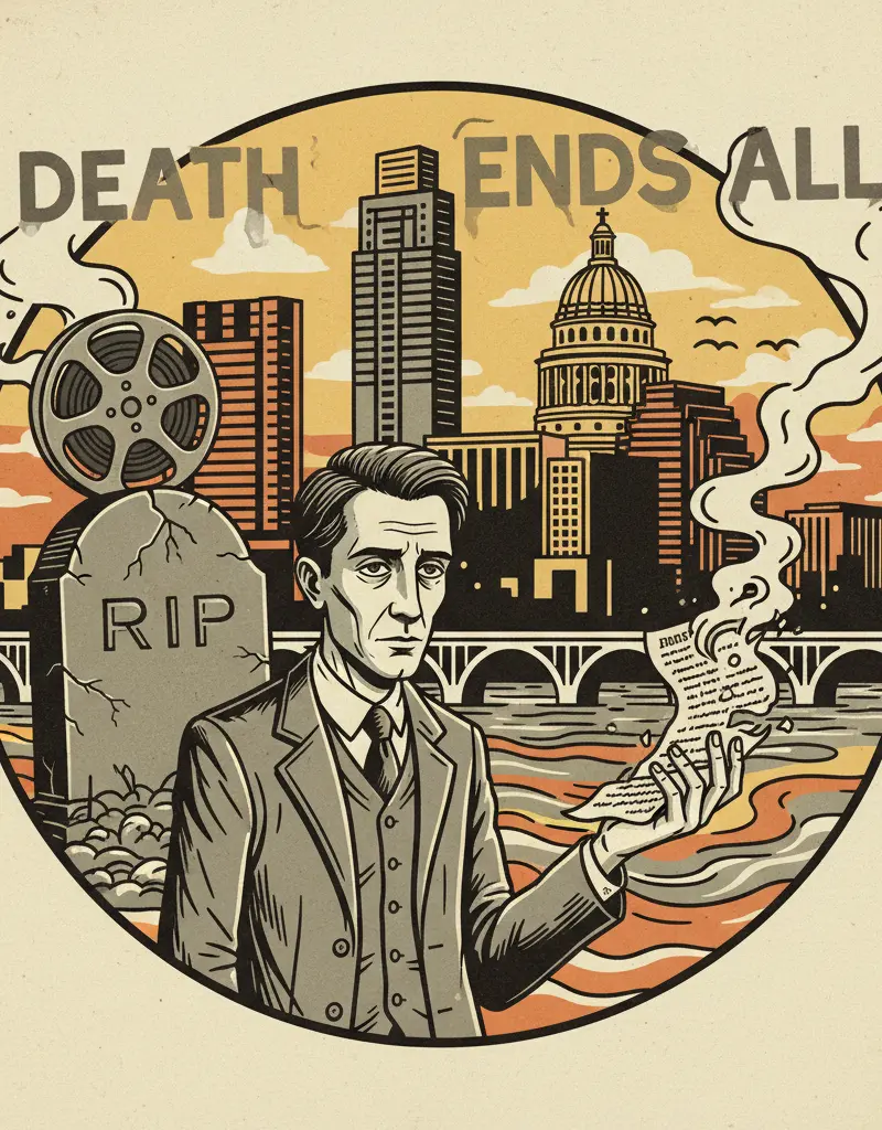 Editorial illustration: JAMES VAN DER BEEK: DEATH ENDS ALL DAWSON'S CREEK REBOOT TALK