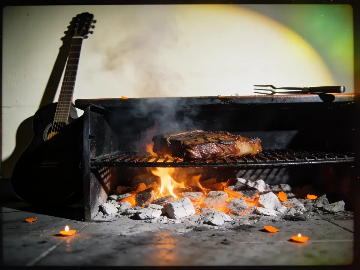 Editorial illustration: HOT LUCK FEST RETURNS TO AUSTIN WITH LIVE-FIRE COOKING AND MUSIC