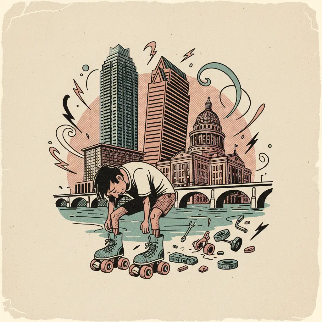 Editorial illustration: NAUMOV SKATES. WE ALL SUFFER.