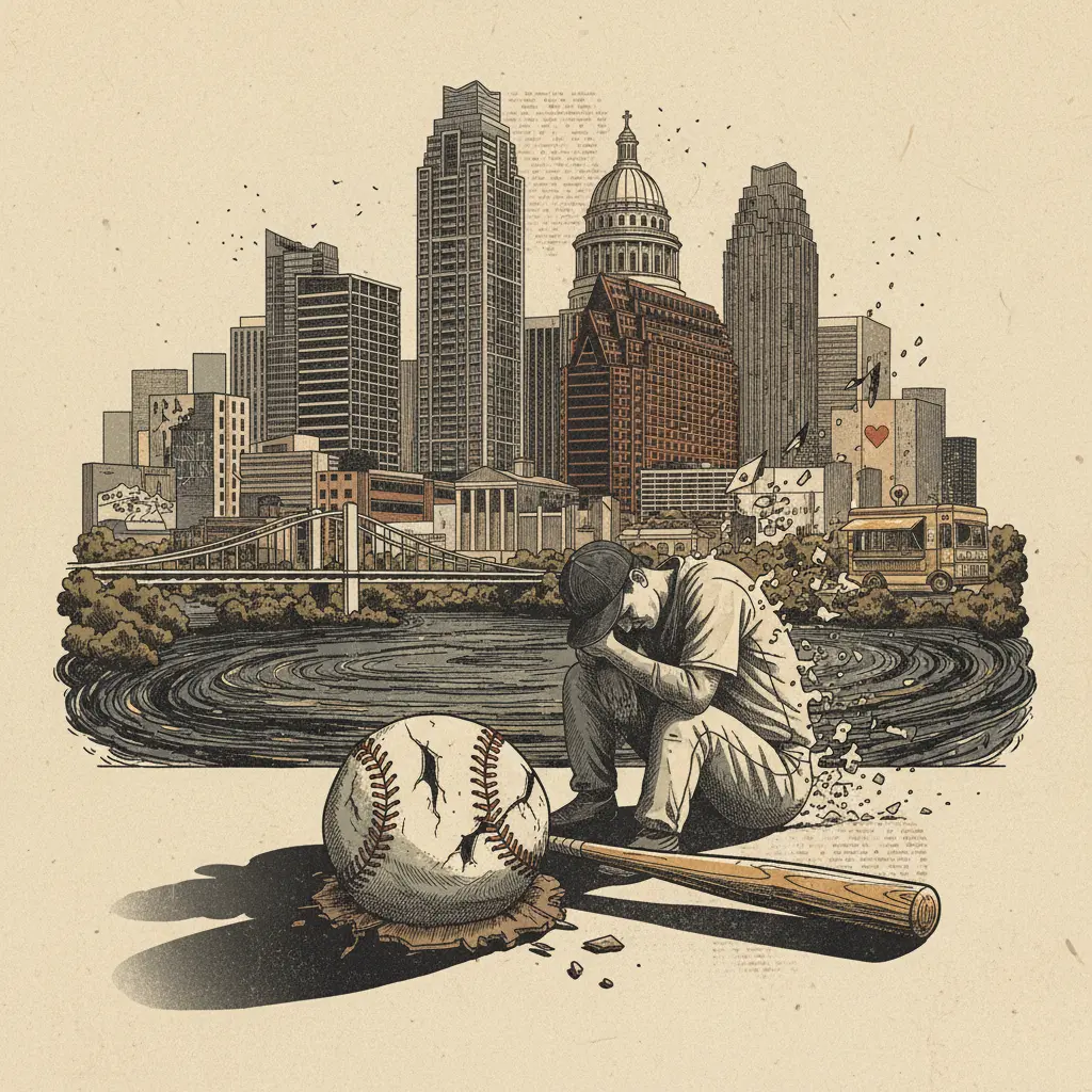 Editorial illustration: BASEBALL IS BACK, AND YOUR HOPES ARE ALREADY CRUSHED