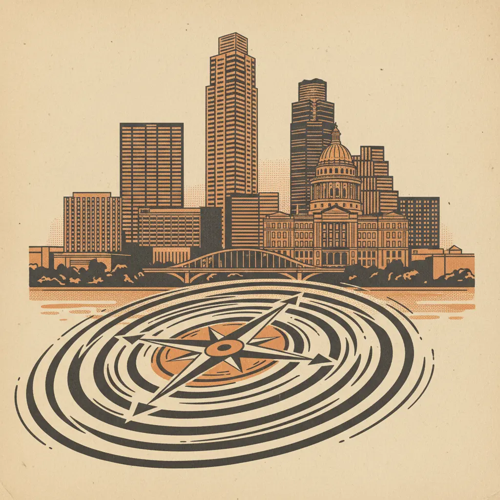 Editorial illustration: THE TRUTH IS A MOVING TARGET