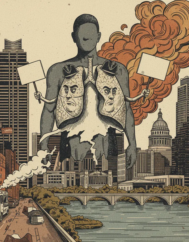 Editorial illustration: BARRY MANILOW'S LUNGS STAGE A COUP, CANCEL REMAINING SHOWS